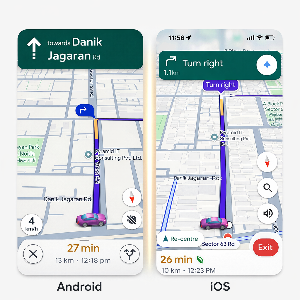 Availability of Google Maps Update